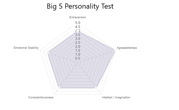 Big 5 personality assessment