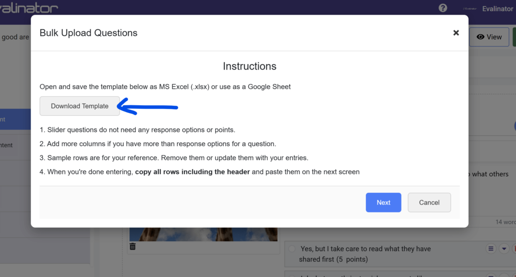 download personalized template button